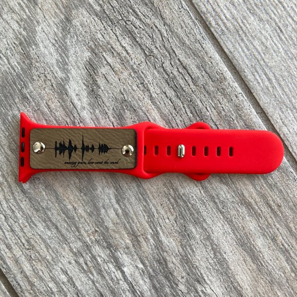 Amazing Grace, How Sweet The Sound Soundwave Band For Apple Watch 42-49mm - Red - Picture 1 of 3
